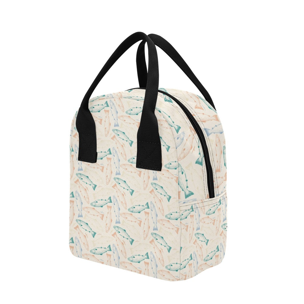 Salmon Fish Print Design LKS305 Insulated Lunch Bag