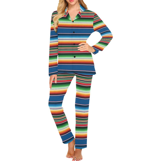Serape Print Design LKS303 Women's Long Pajama Set