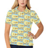 Acoustic Guitar Pattern Print Design 03 Women's Polo Shirt