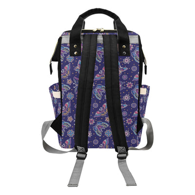 Butterfly Print Design LKS303 Diaper Bag Backpack