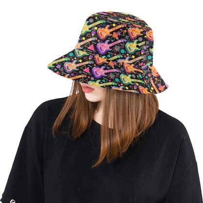 Electric Guitar Print Design LKS403 Unisex Bucket Hat
