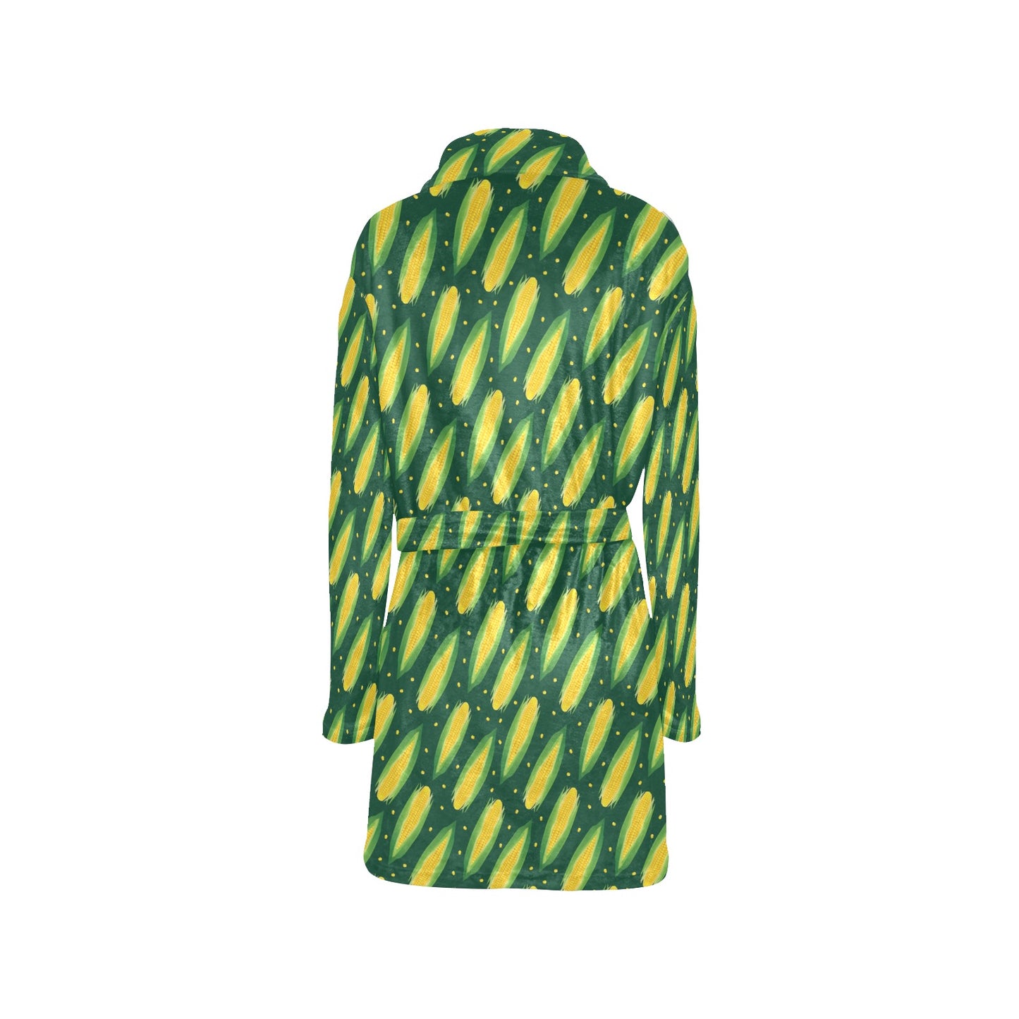 Corn Pattern Print Design 03 Women's Fleece Robe
