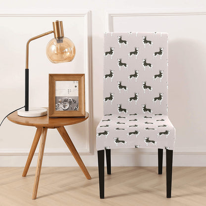 Siberian Huskies Print Design LKS301 Dining Chair Slipcover