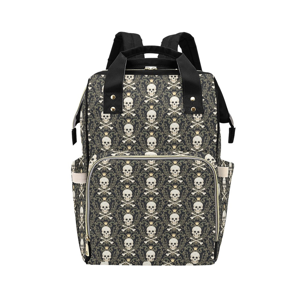 Skull King Print Design LKS307 Diaper Bag Backpack