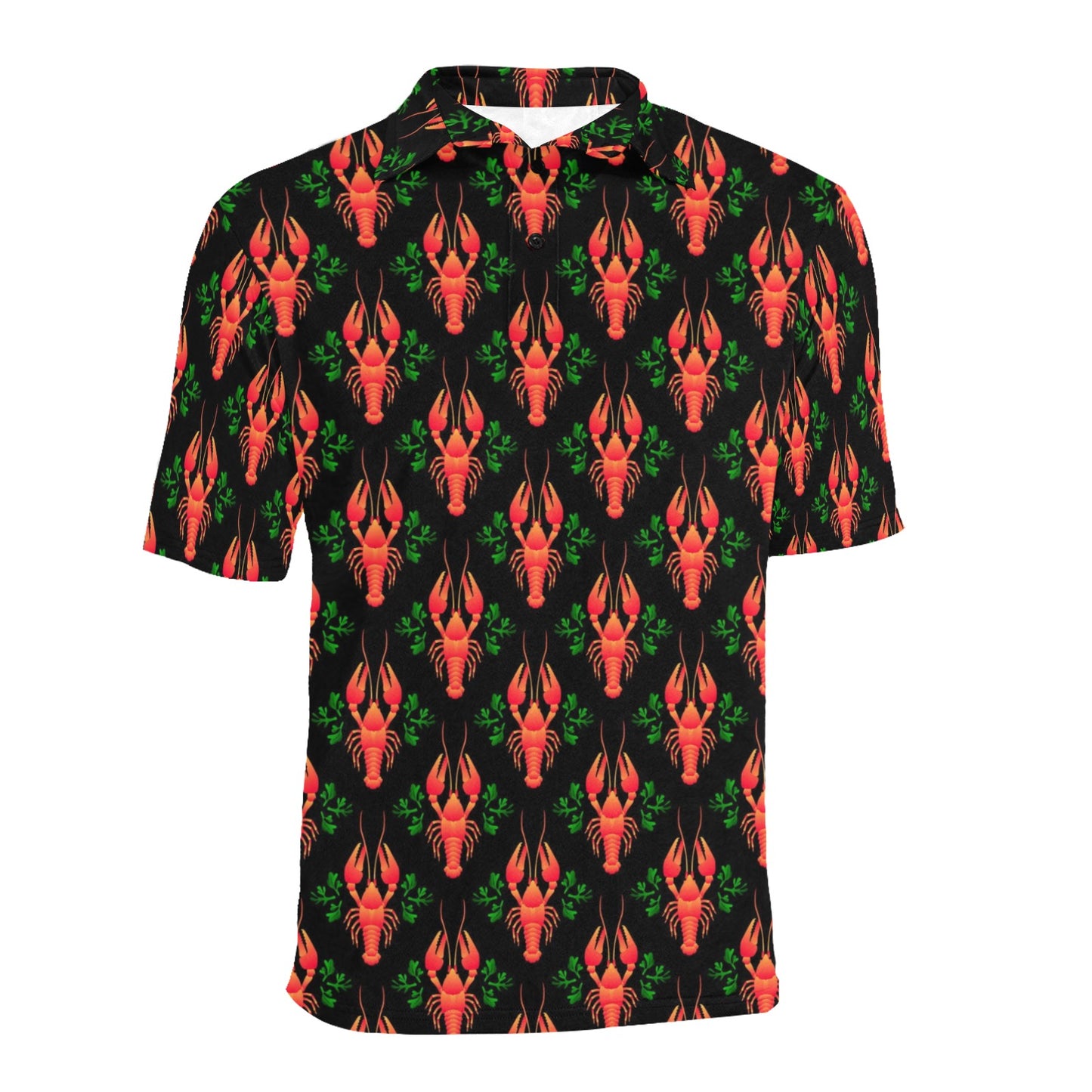 Lobster Print Design LKS403 Men Polo Shirt