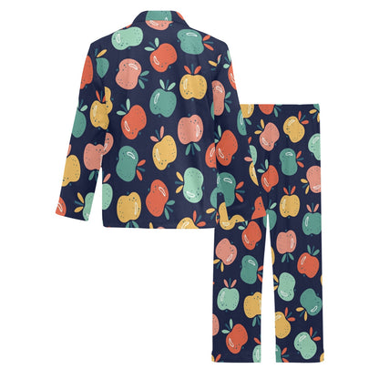 Apple Pattern Print Design AP09 Men's Long Pajama Set