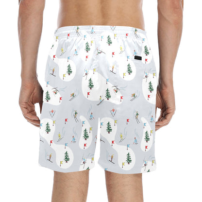 Ski Print Design LKS305 Men's Swim Trunks Beach Shorts