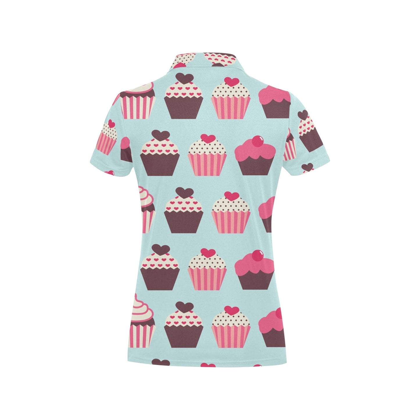 CupCake Print Pattern Women's Polo Shirt