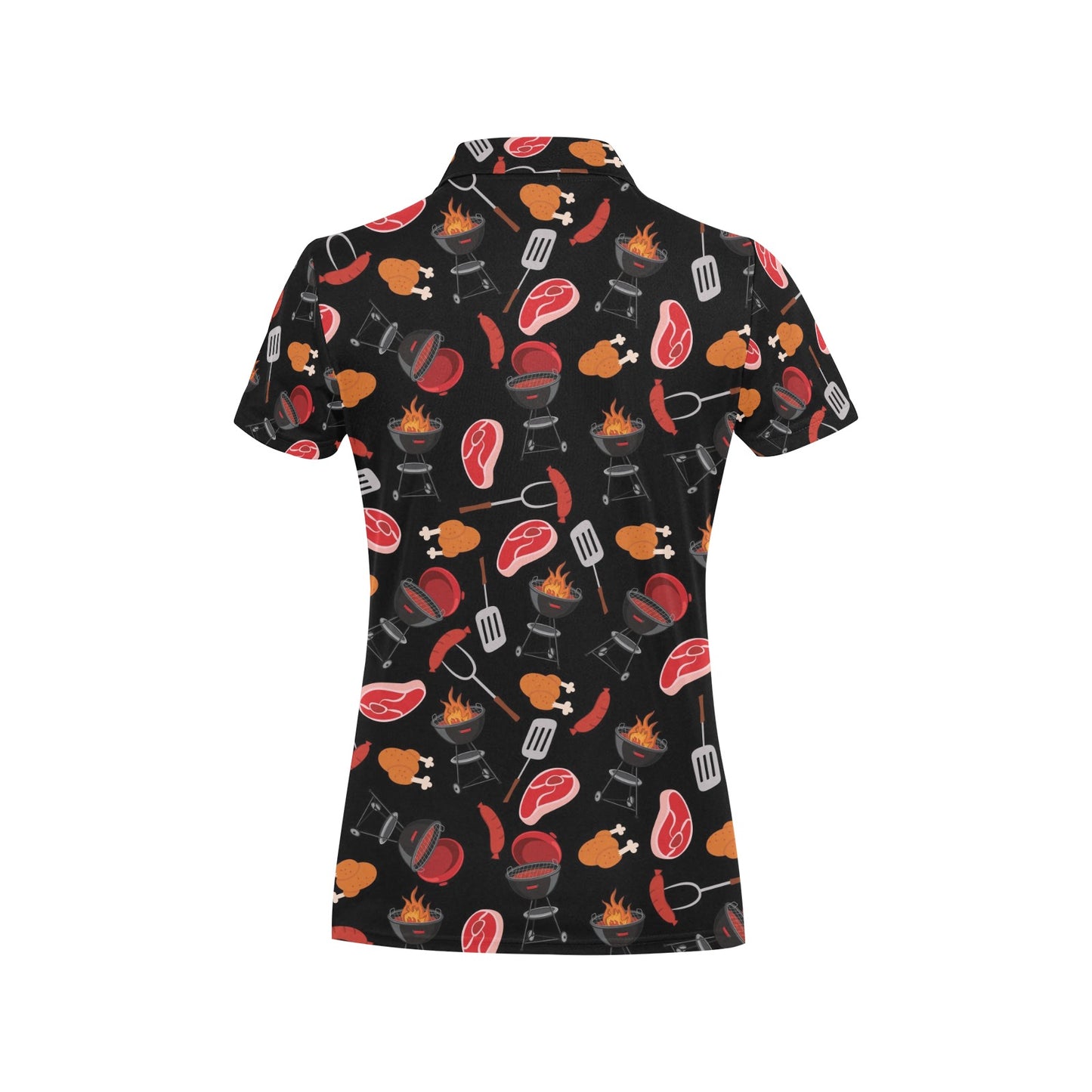 Barbecue Pattern Print Design 04 Women's Polo Shirt