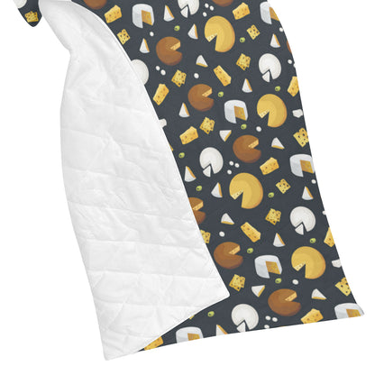 Cheese Pattern Print Design 03 Premium Quilt