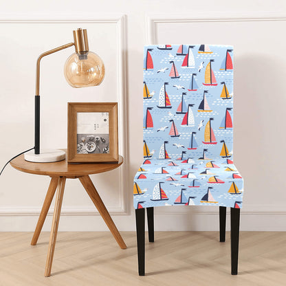 Sailboat Print Design LKS304 Dining Chair Slipcover