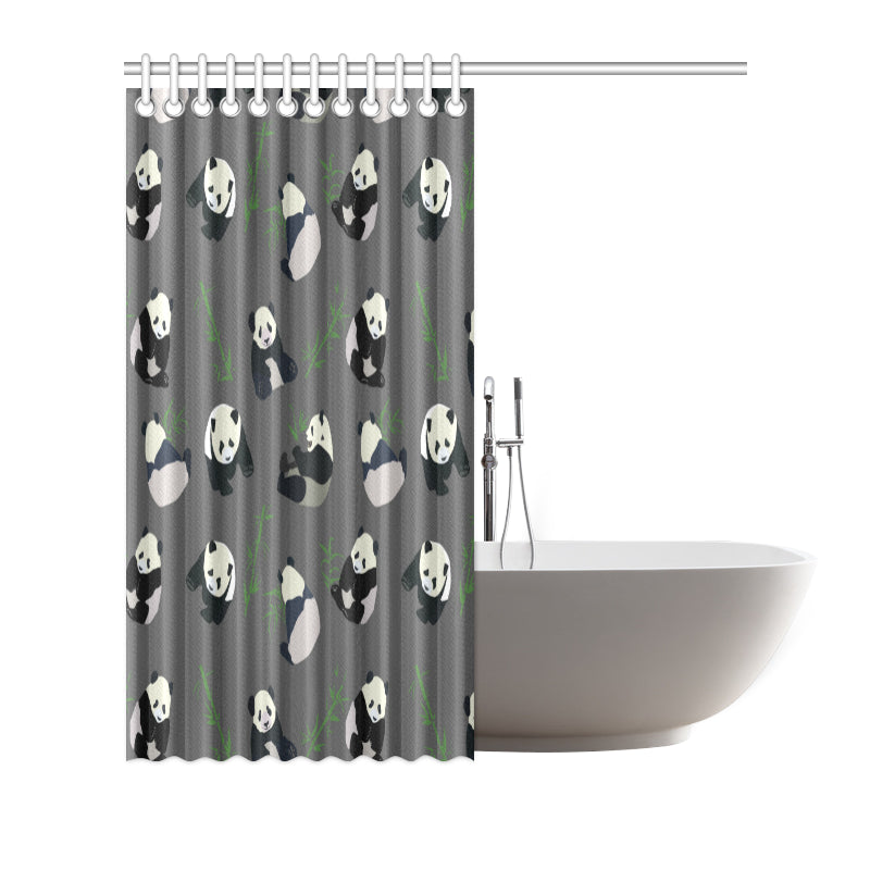 Panda Pattern Print Design A06 Shower Curtain