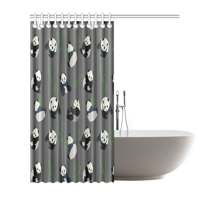 Panda Pattern Print Design A06 Shower Curtain
