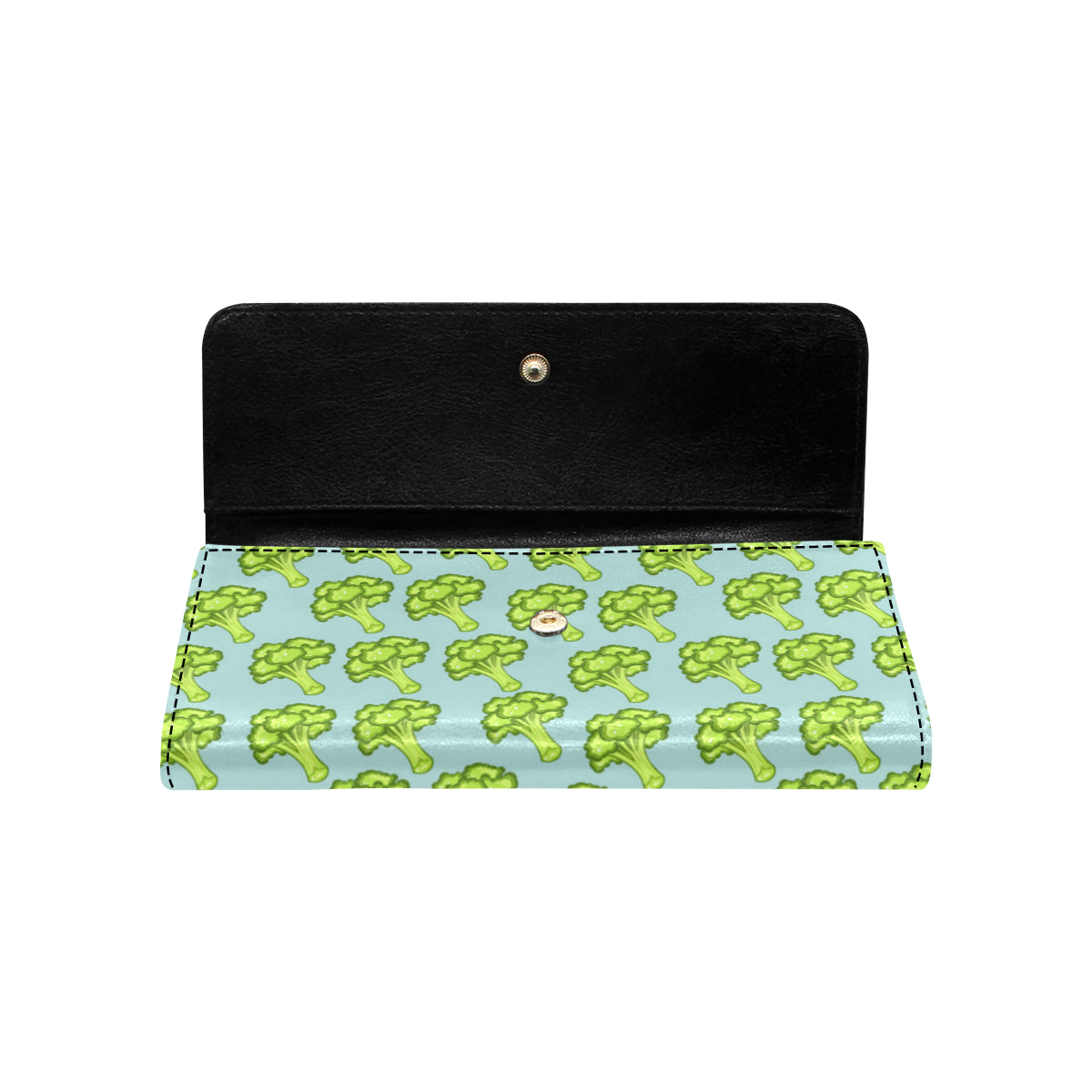 Broccoli Pattern Print Design 02 Women's Trifold Wallet