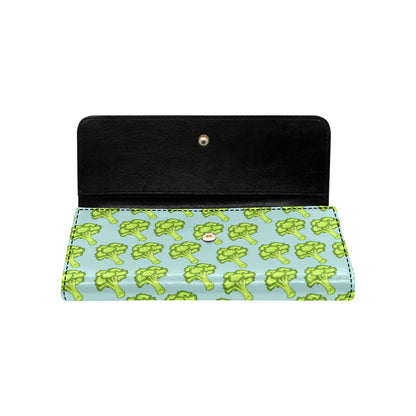 Broccoli Pattern Print Design 02 Women's Trifold Wallet