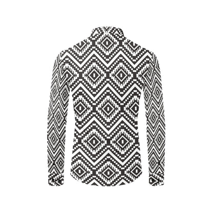 Tribal Pattern Print Design LKS303 Men's Long Sleeve Dress Shirt