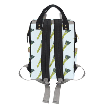 Leek Pattern Print Design 03 Diaper Bag Backpack