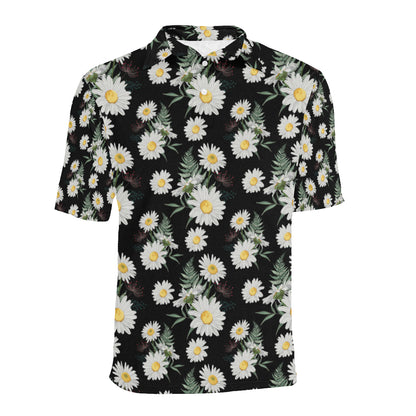 Daisy Pattern Print Design DS07 Men Polo Shirt