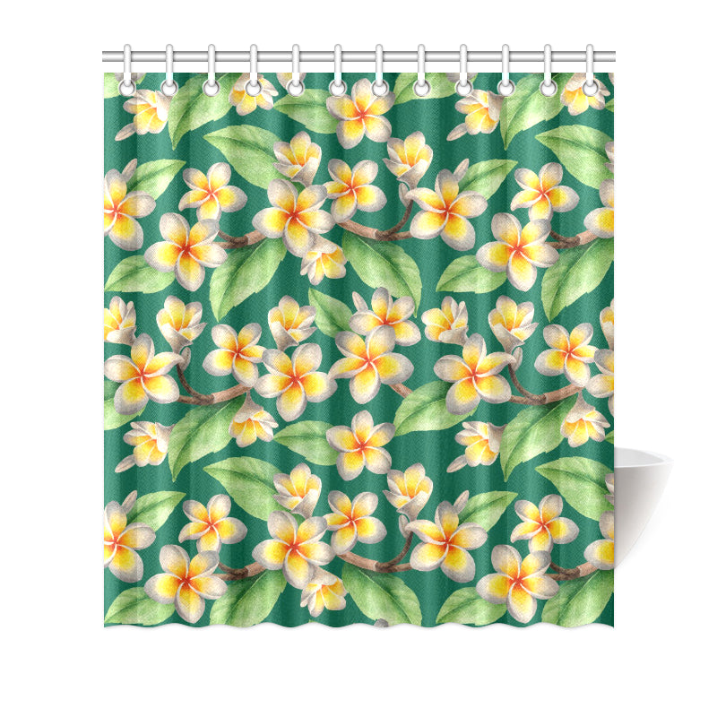 Plumeria Pattern Print Design PM07 Shower Curtain