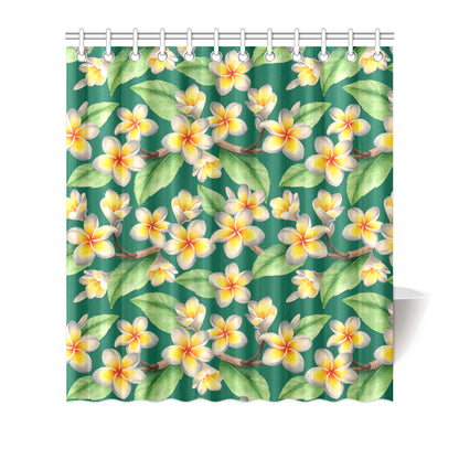 Plumeria Pattern Print Design PM07 Shower Curtain