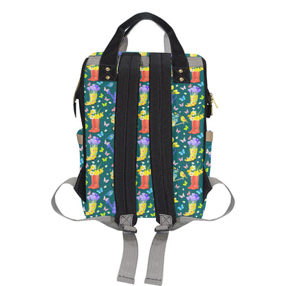 Gardening Pattern Print Design G08 Diaper Bag Backpack