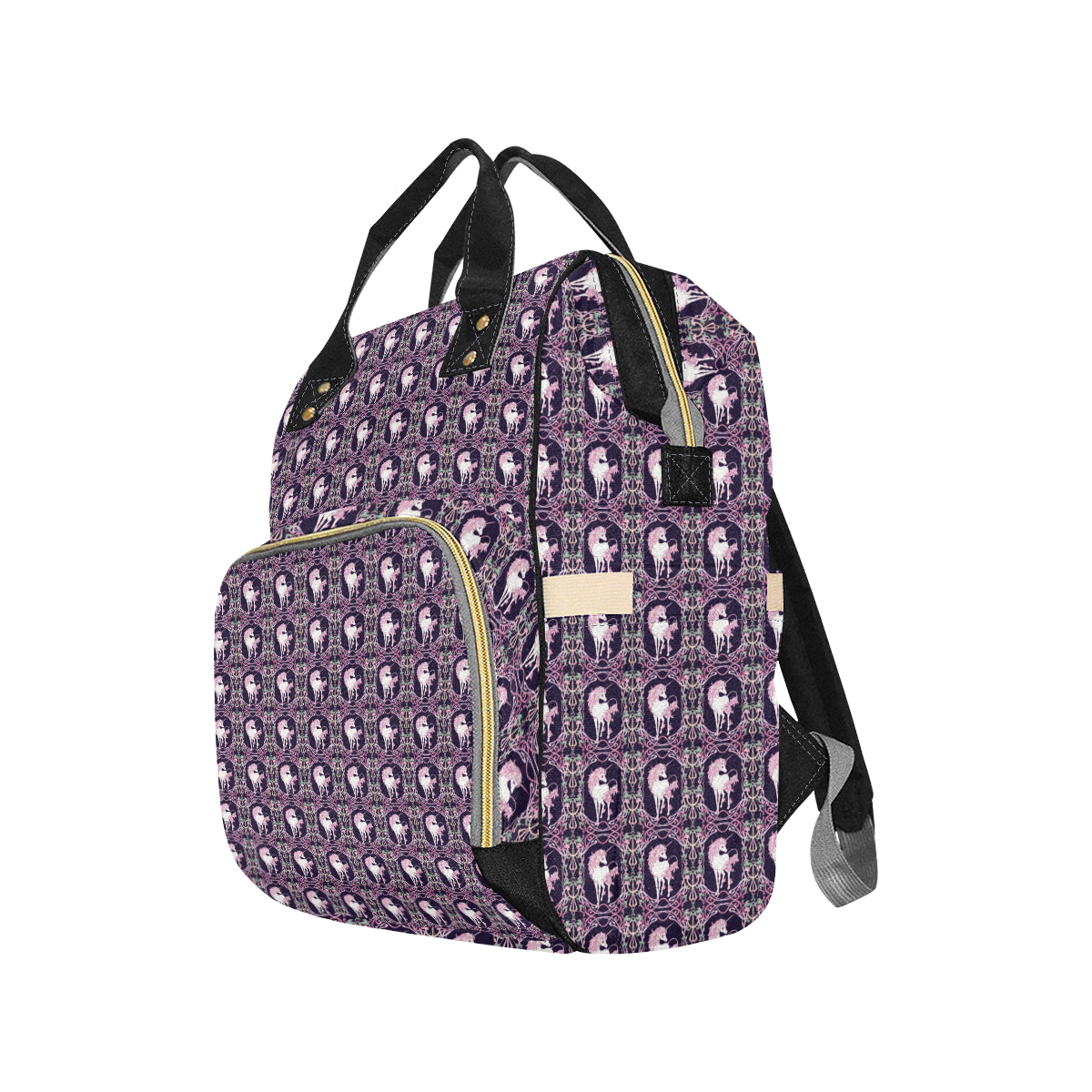 Unicorn Fantastic Flower Diaper Bag Backpack
