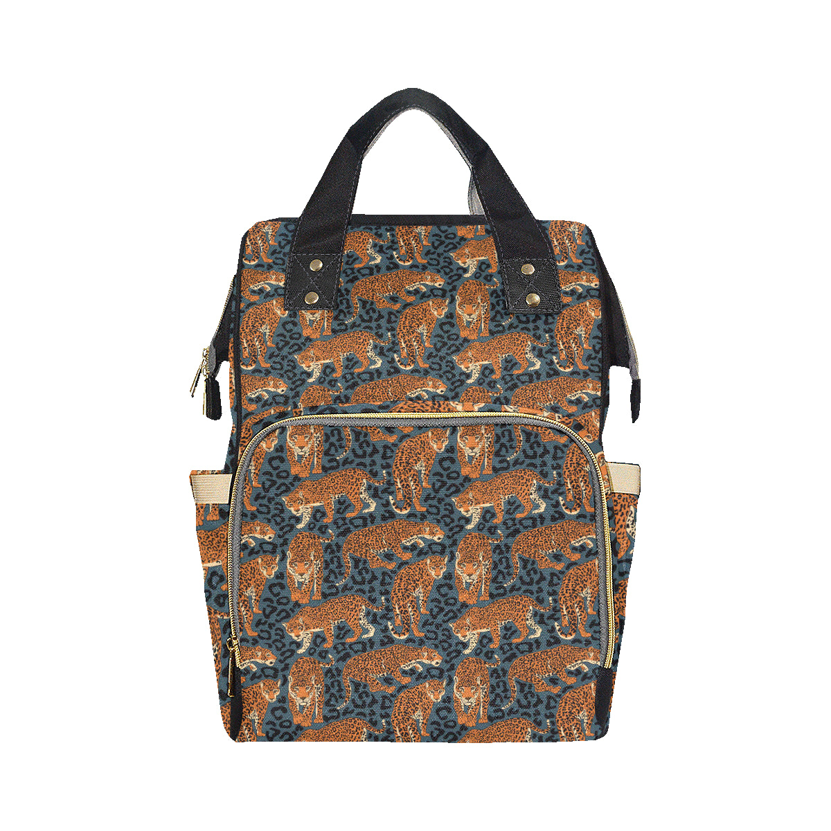 Jaguar Pattern Print Design 04 Diaper Bag Backpack