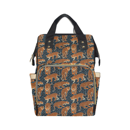 Jaguar Pattern Print Design 04 Diaper Bag Backpack