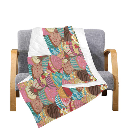Cupcake Pattern Print Design CP01 Premium Quilt