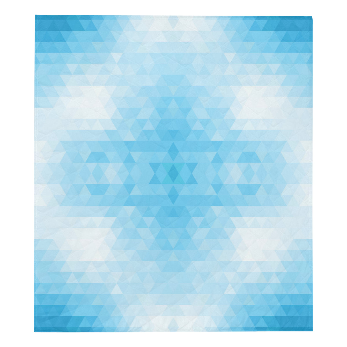 Geometric Blue Pattern Print Design 01 Premium Quilt