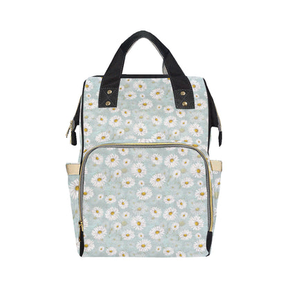 Daisy Pattern Print Design DS012 Diaper Bag Backpack
