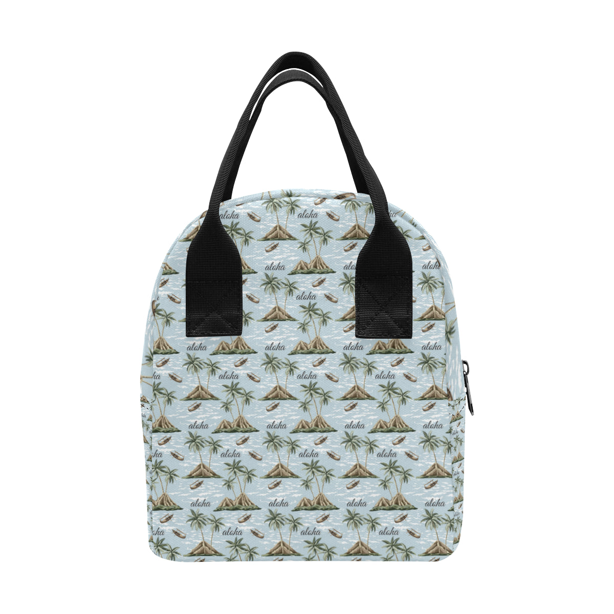 Aloha Hawaii island Design Themed Print Insulated Lunch Bag