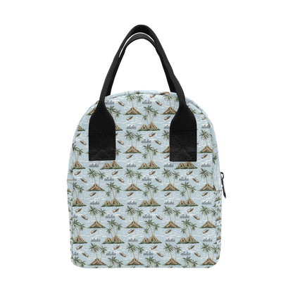 Aloha Hawaii island Design Themed Print Insulated Lunch Bag