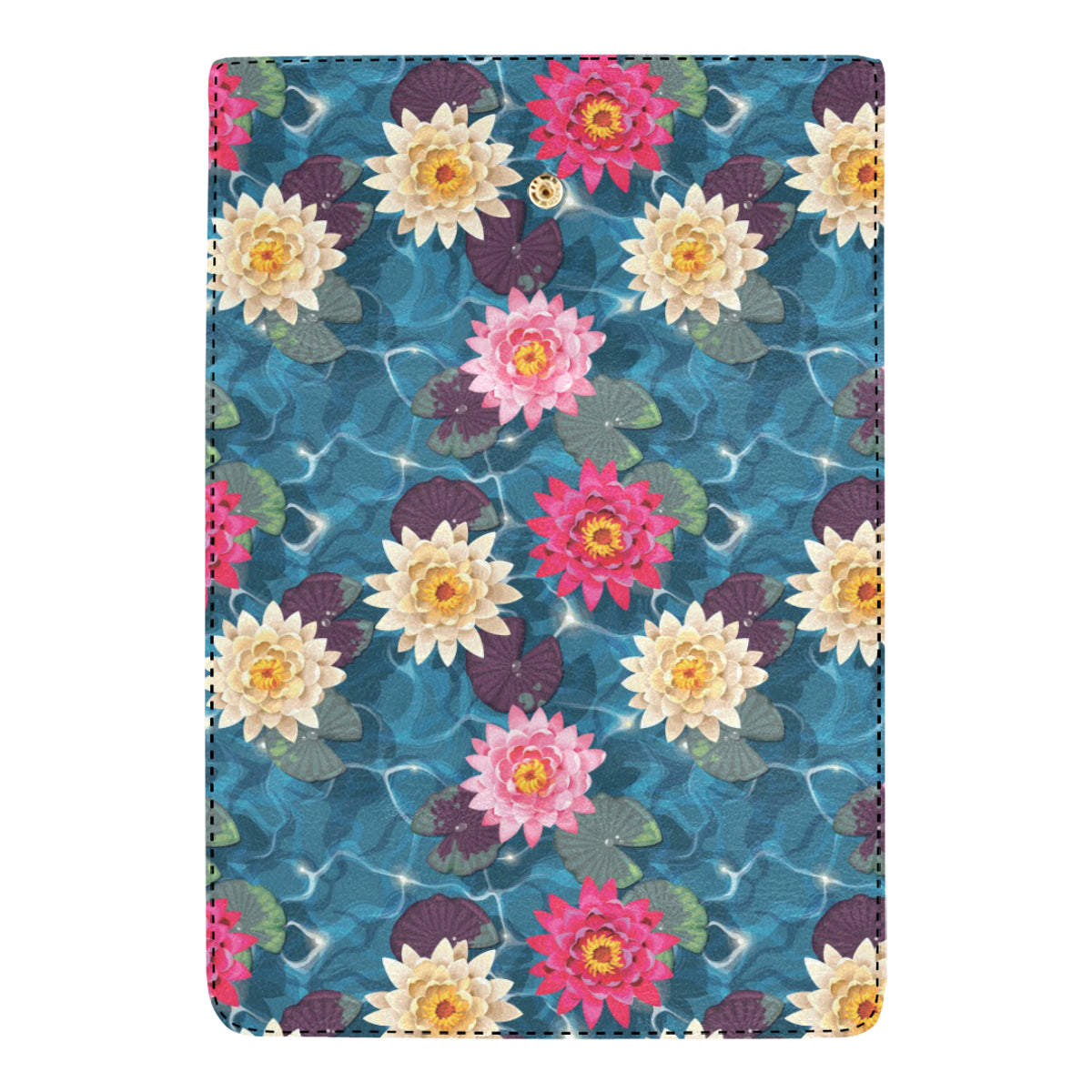 Water Lily Pattern Print Design WL05 Women's Trifold Wallet