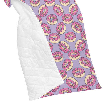 Donut Pattern Print Design DN015 Premium Quilt