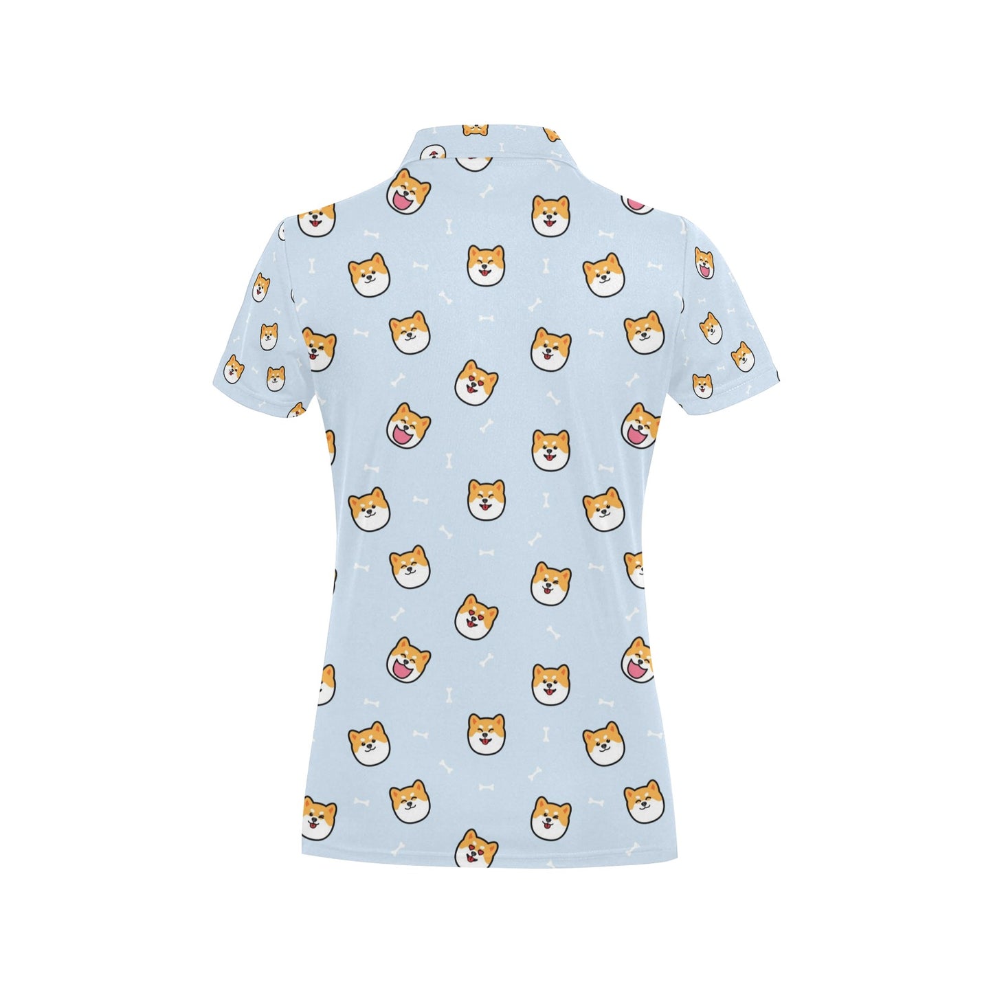 Shiba Inu Print Design LKS3012 Women's Polo Shirt