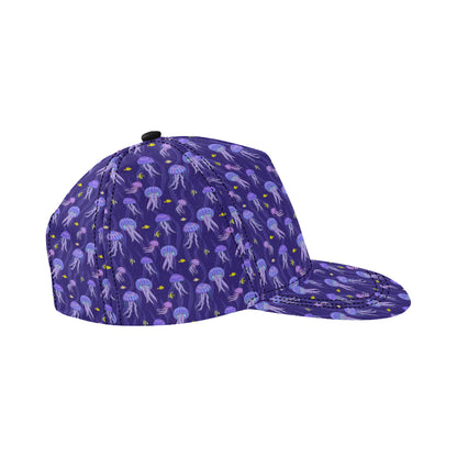 Jellyfish Style Print Snapback Cap