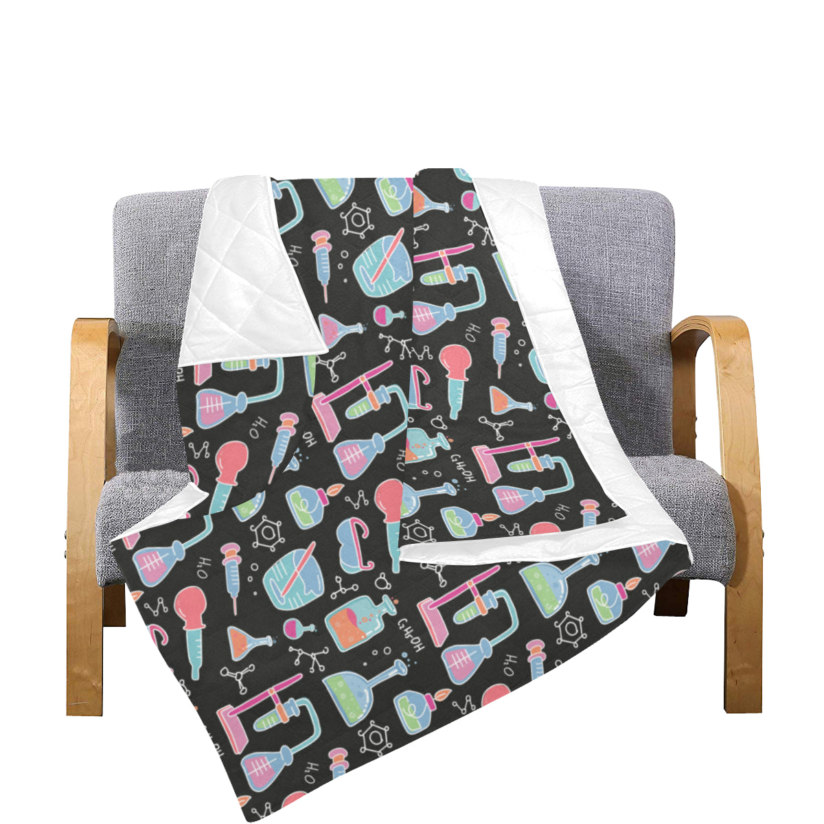 Chemical Pattern Print Design 06 Premium Quilt