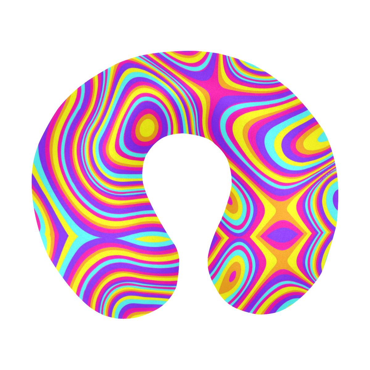 Liquid Pattern Print Design 06 U-Shaped Travel Neck Pillow