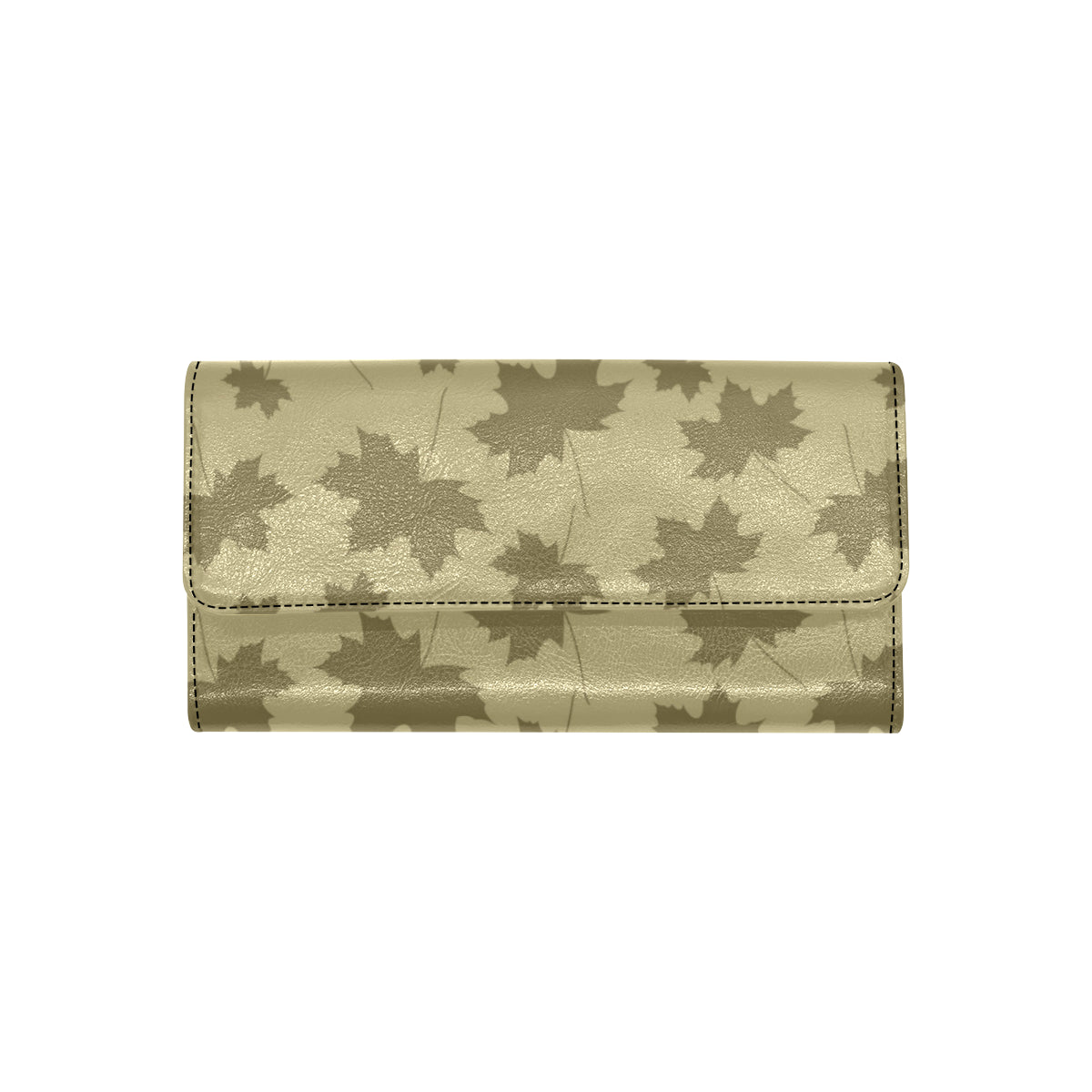 Maple Leaf Pattern Print Design 01 Women's Trifold Wallet