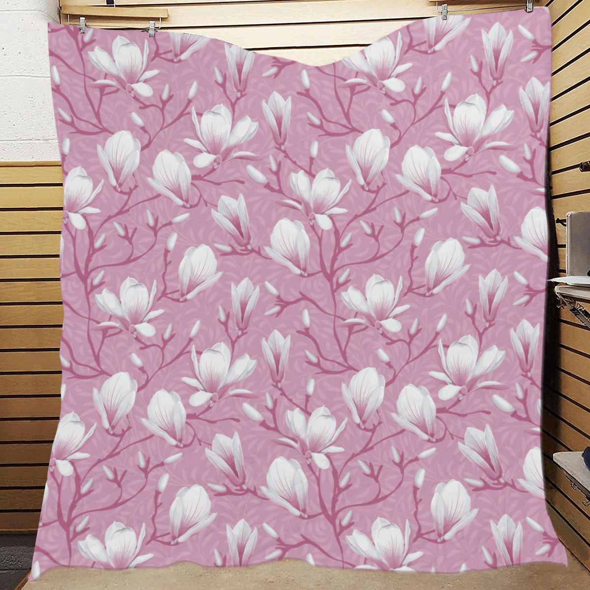 Magnolia Pattern Print Design MAG05 Premium Quilt