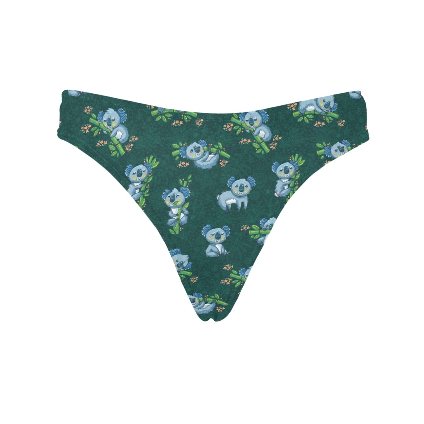 Koala Blue Design Print Women's Thongs