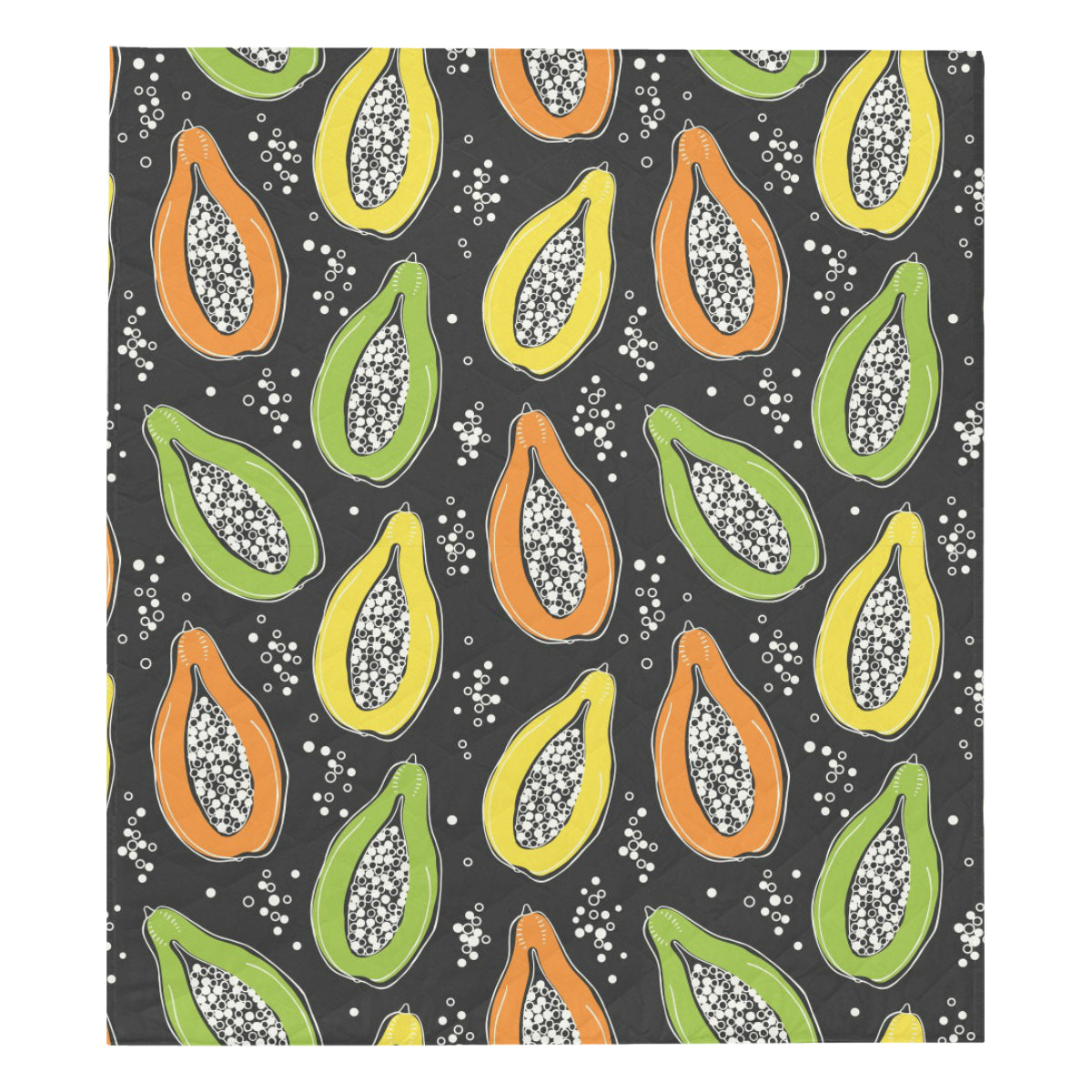 Papaya Pattern Print Design PP05 Premium Quilt