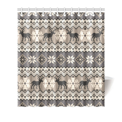 Nordic Pattern Print Design A01 Shower Curtain