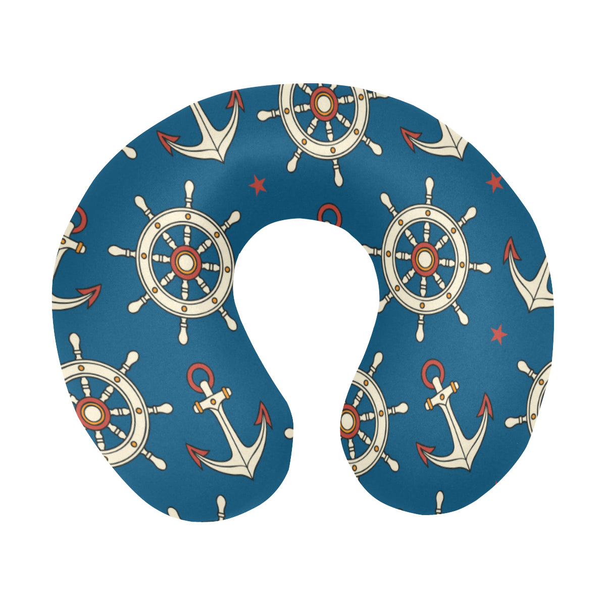 Anchor Pattern Print Design 02 U-Shaped Travel Neck Pillow