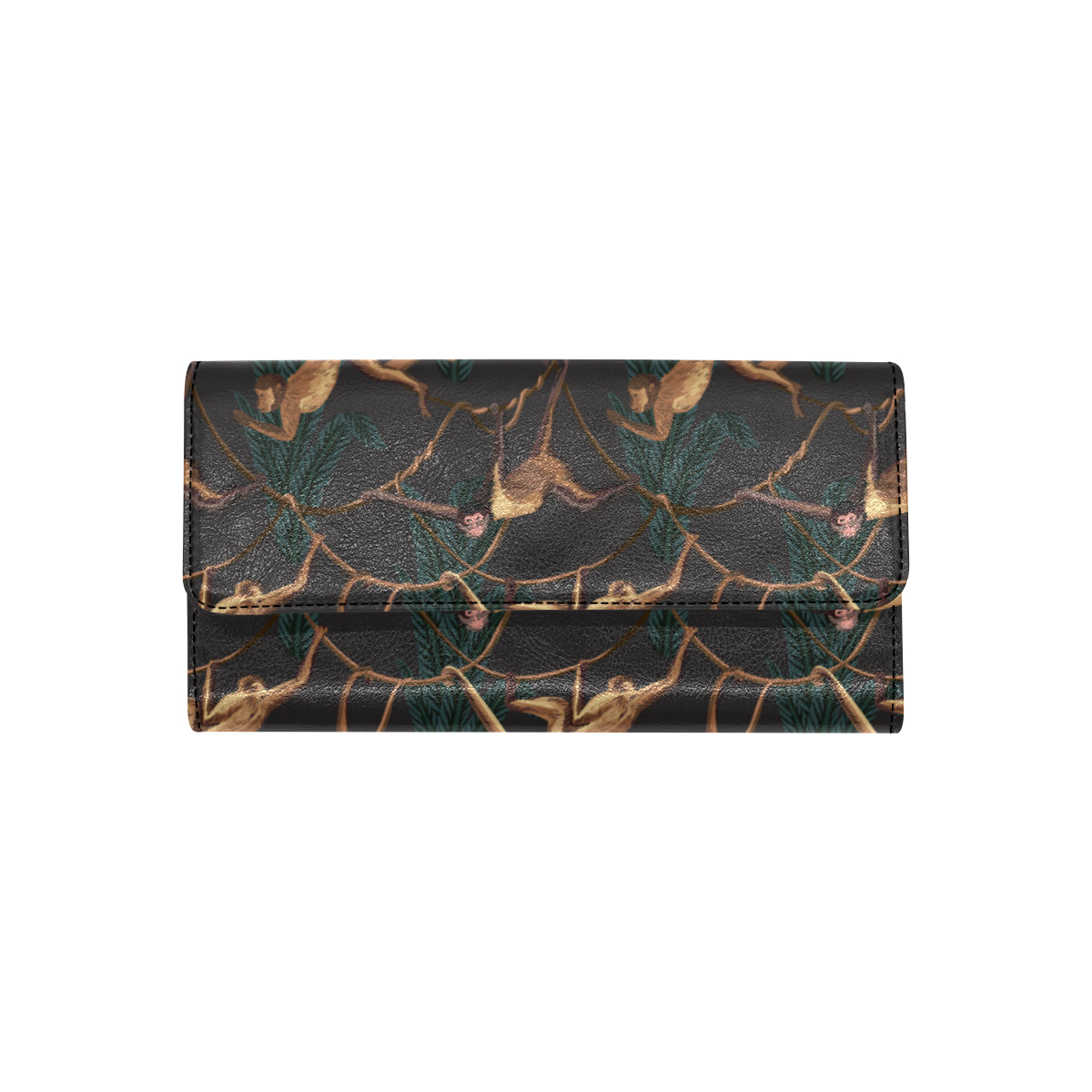 Monkey Pattern Print Design 02 Women's Trifold Wallet