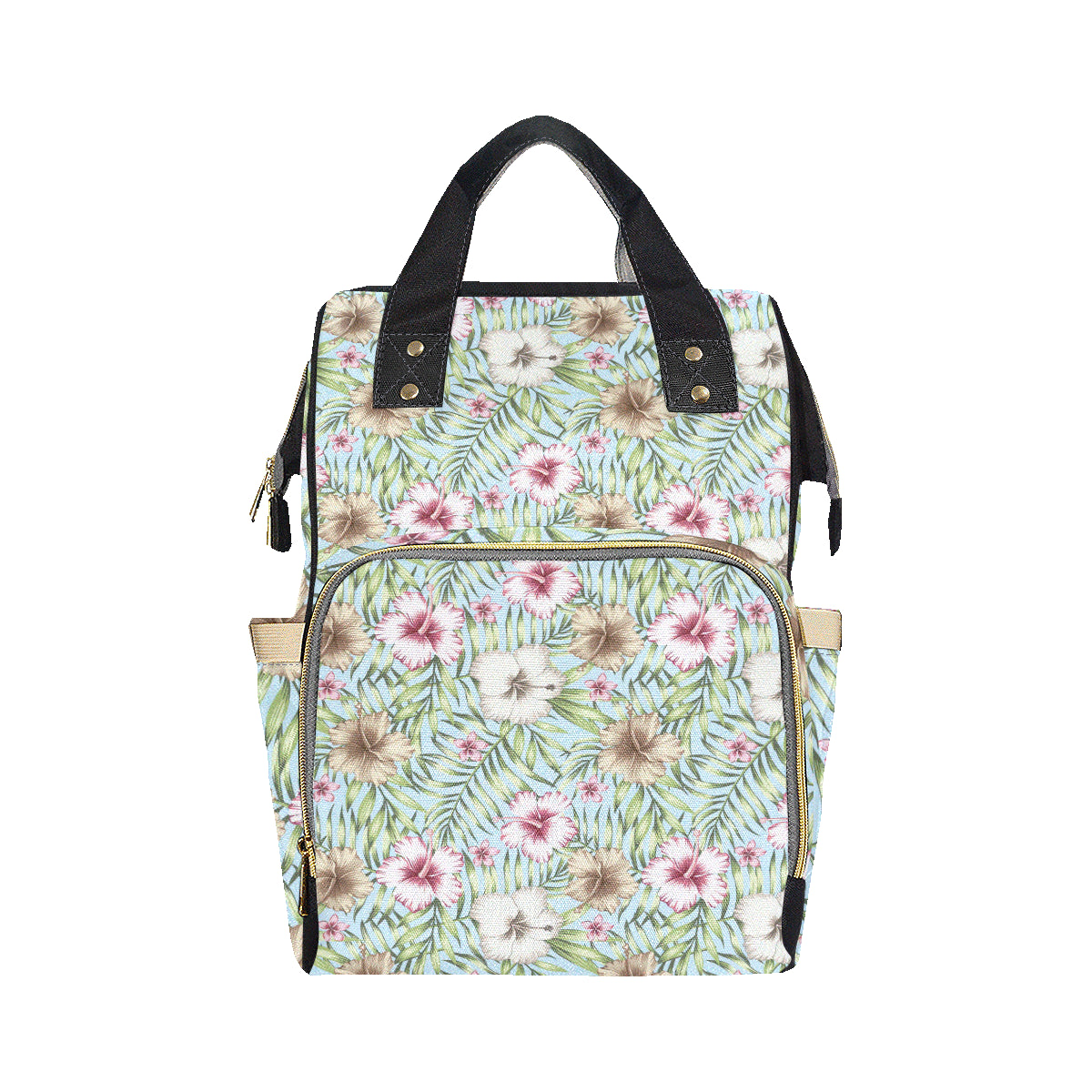 Tropical Flower Pattern Print Design TF05 Diaper Bag Backpack