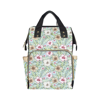 Tropical Flower Pattern Print Design TF05 Diaper Bag Backpack