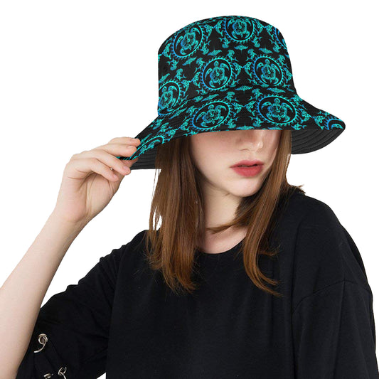turquoise Tribal Sea Turtle Hawaiian Unisex Bucket Hat