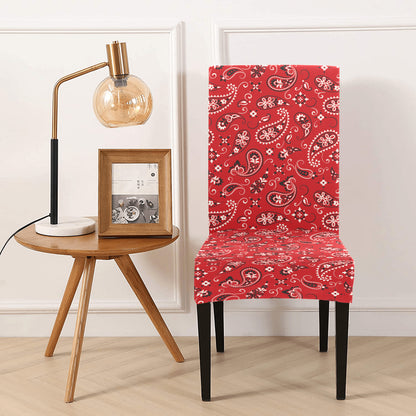 Bandana Paisley Red Print Design LKS3011 Dining Chair Slipcover